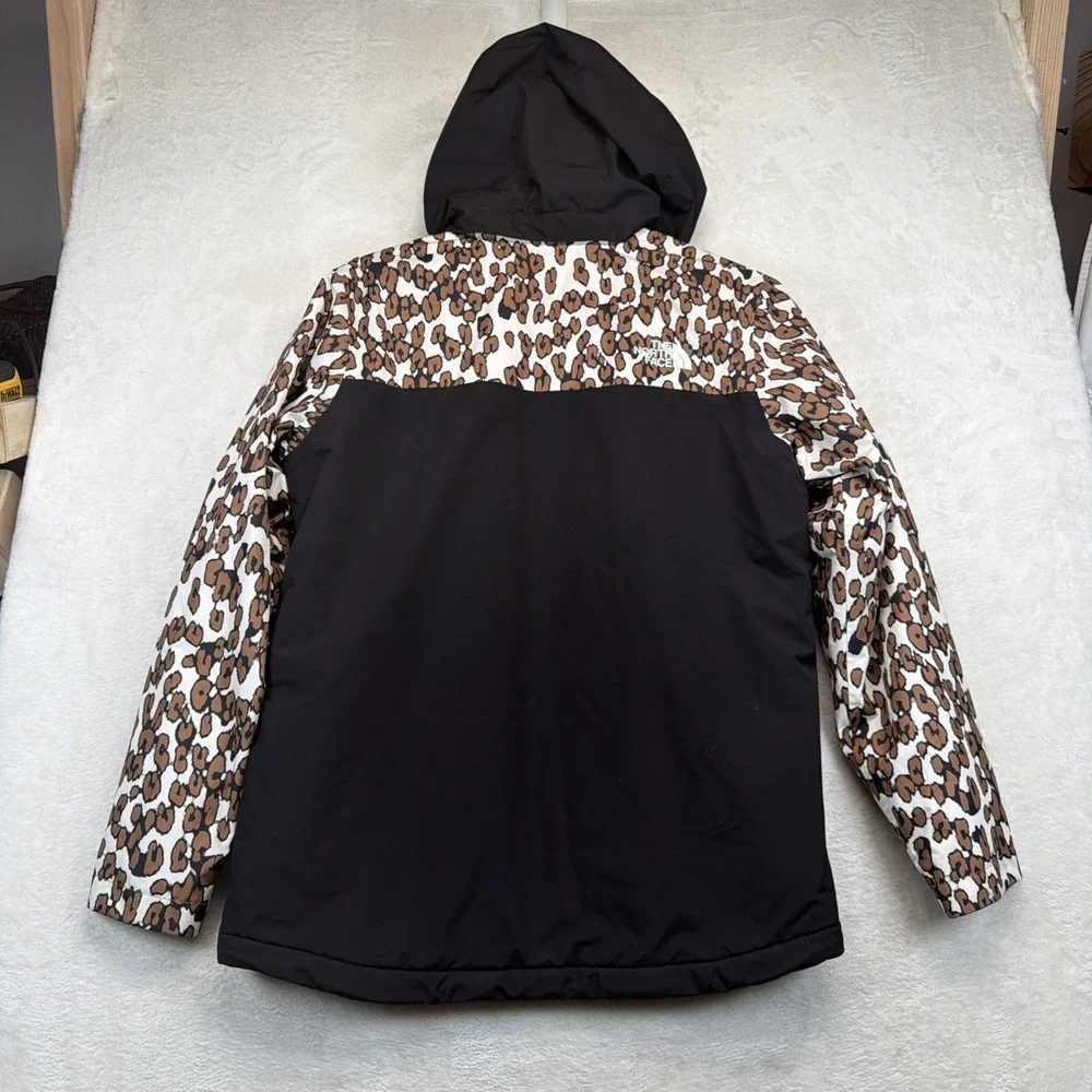 The North Face Girls Snowquest Plus Ski Jacket L 14/16 Leopard DryVent Insulated